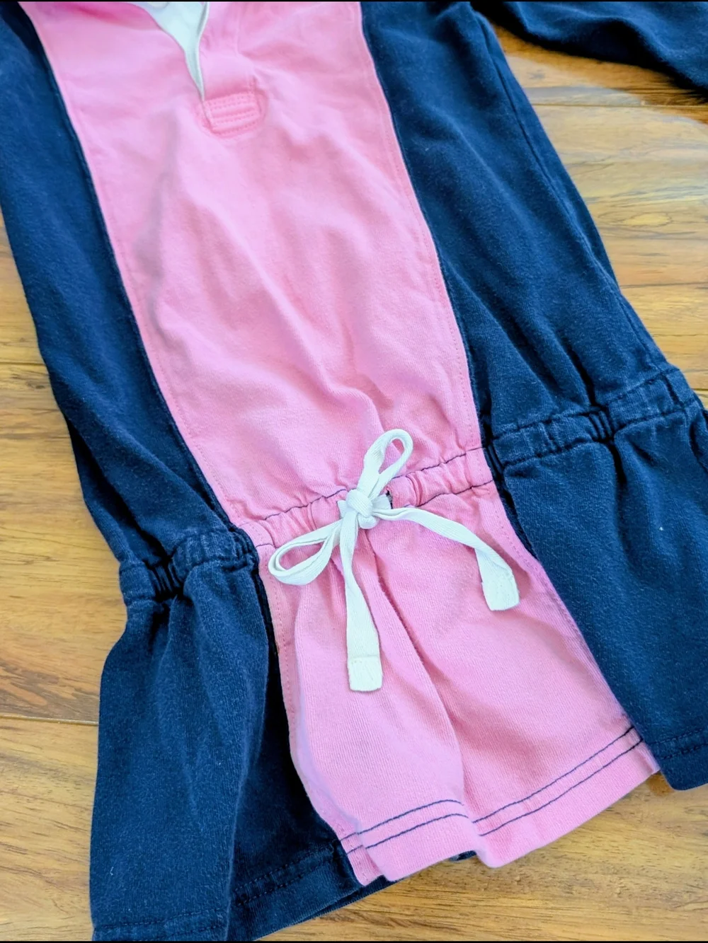 Ralph Lauren Girl's Two-Tone Rugby Dress - Pink & Navy